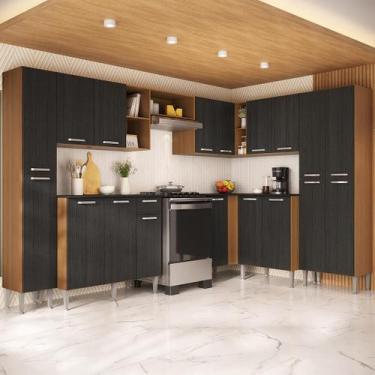 Imagem de Armário Cozinha Modulada Completa de Canto 464cm Pequim Pop Multimóvei