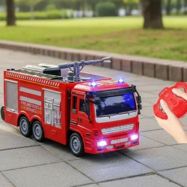 Imagem de Carrinho Bombeiro Controle Remoto Total Bat Recarregável Escala 1:30 2