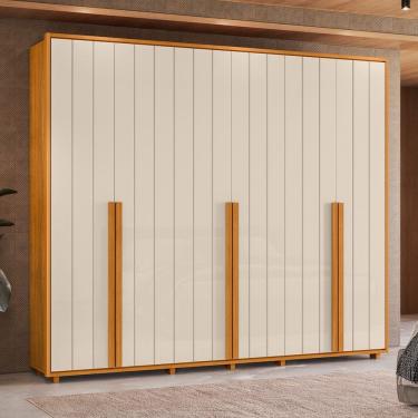 Imagem de Guarda Roupa Casal Grande 6 Portas 100% MDF Volpi 278cm Madetec