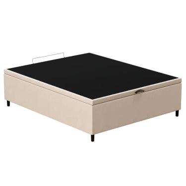Imagem de Base para Cama Box Baú Casal 138x188cm Hit Z04 Suede Bege - Mpozenato
