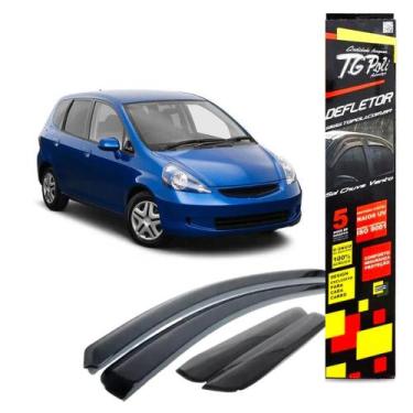 Imagem de Calha De Chuva Defletor Honda Fit 2004/2008 4 Portas Tgpoli (28.002) -