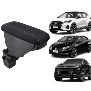 Imagem de Apoio De Braço Nissan Kicks Tecido Preto Costura Cinza - GPI Automotiv