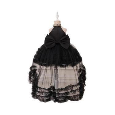 Imagem de Vestido De Festa Com Lantejoulas Para Menina, Grande Laço, Vestido De 