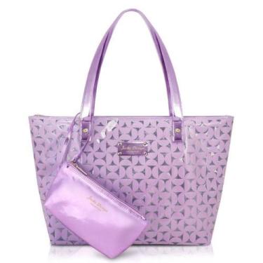 Imagem de Kit De Bolsa E Necessaire De 2 Pçs Glitz Jacki Design Roxo