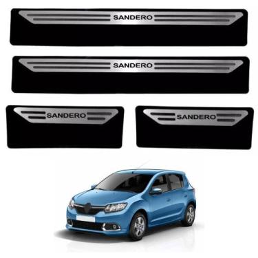 Imagem de Kit Soleira Em Aço Inox Baixo Relevo Renault Sandero 2014/. - GPI Auto