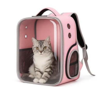 Imagem de Bolsa Mochila Visor Transparente Pet Estilo Astronauta Cao Gato Viagem
