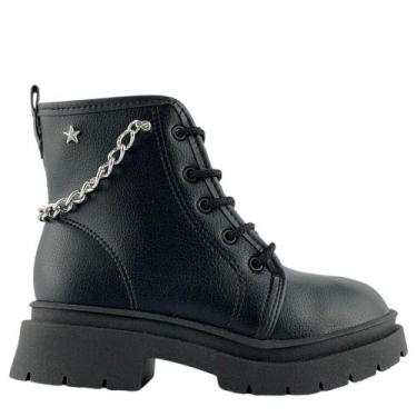 Imagem de Bota Coturno Molekinha Infantil Feminina Tratorado Cadarço 2182109, Pr