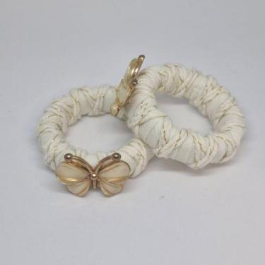 Imagem de Porta Guardanapo Borboleta Pedra - Decor Madame Blue, Creme