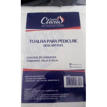 Imagem de Toalha para Pedicure Descartavel 40cmX45cm C/20 Santa Clara