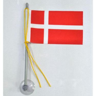 Imagem de Mini Bandeira Dinamarca C/ Ventosa Poliéster (5,5cm X 8,5cm) - SP Band
