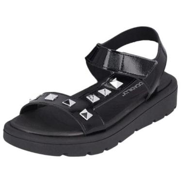 Imagem de Sandália Feminina Flatform Casual Conforto Spike Piccadilly, Preto, 38