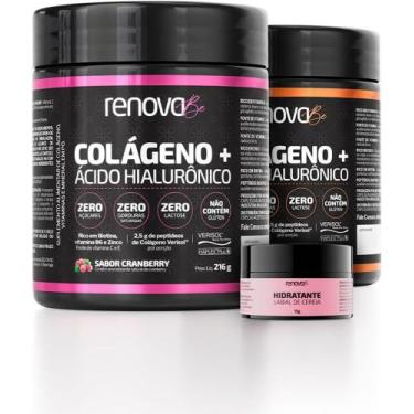 Imagem de Colágeno E Ácido Hialurônico 2 Potes Renova Be+creme, (1 Tangerina - 1