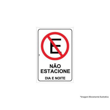 Imagem de Placa Sinalização Não Estacione Die e Noite Look