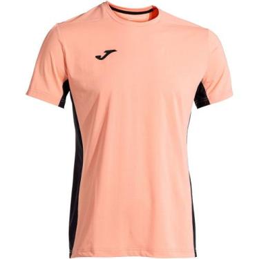 Imagem de Camiseta Joma Challenge Laranja e Preta Masculina, GG