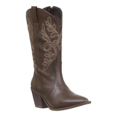 Imagem de Bota Texana Feminina Marrom Arara Brasil 39846, 34