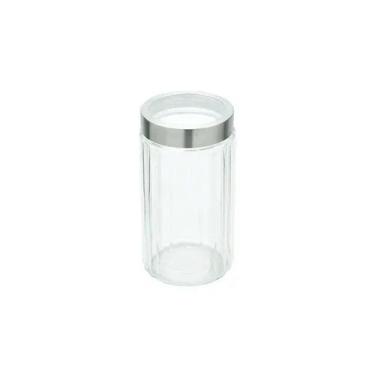 Imagem de Pote de Vidro Organizador C/Tampa Inox e Visor Acrílico 1,6L - Lyor