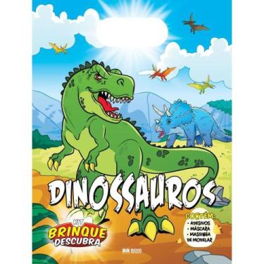 Imagem de Livro com Adesivos Brinque e Descubra Dinossauros - Bicho Esperto