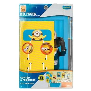 Imagem de Kit Festa Aniversario Meu Malvado Favorito 4 - Decor 62 Pcs - Festcolo
