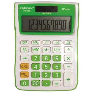 Imagem de Calculadora Mesa Verde Ref.pc100-gn Procalc