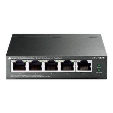 Imagem de Switch Gigabit Easy Smart 10/100/1000 C/ 5 Portas (sendo 4 Poe) Tl-sg1