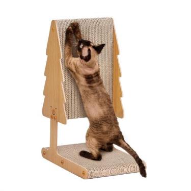 Imagem de Arranhador de gato de papelão EHEYCIGA em forma de L 53 cm para gatinh
