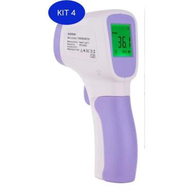 Imagem de Kit 4 Termômetro Digital Febre Testa Infravermelho Laser