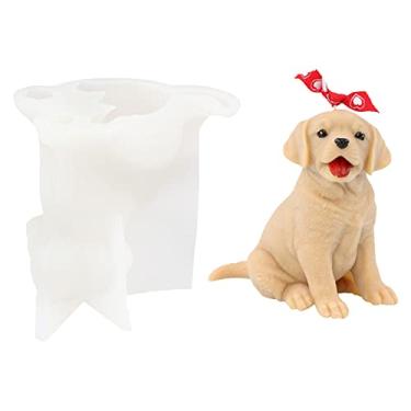 Imagem de vela cachorro 3D - silicone vela feito com silicone grau alimentício, vela 3D para fazer velas cubos gelo sabão resina presentes artesanato decoração casa Kot-au