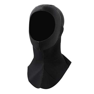 Imagem de Chapéu de mergulho de neoprene de 3 mm quente com capuz de mergulho com capuz impermeável com capuz de mergulho quente durável e elástico acessório para esportes aquáticos para surfe, caiaque, vela, canoagem, esportes aquáticos, 3 tamanhos (Xlblack) mergulho