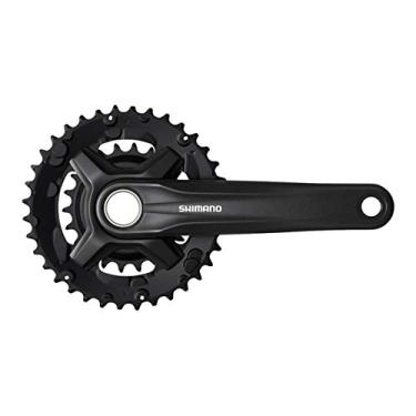 Imagem de SHIMANO Conjunto de manivela de bicicleta de montanha de 9 velocidades - FC-MT210-B2, Preto, 170MM, 36-22T W/O CG