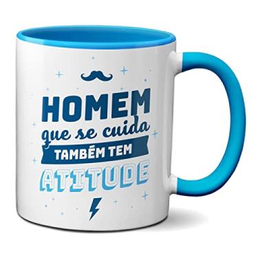 Imagem de Caneca Homem Que Seu Cuida Também Tem Atitude Novembro Azul (Preta)