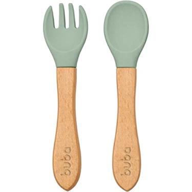 Imagem de Buba Kit Talheres Silicone E Bambu - Verde, Modelo: 15827, Unit Count: 1.0 Quilogramas