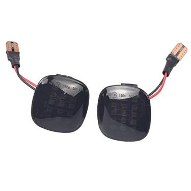 Imagem de Lentes fumadas Conjunto de luzes laterais para-lamas com LED completo para Skoda Octavia, Superb, Fabia, Roomster, Rapid Liftback (pré-facelift) (preto)