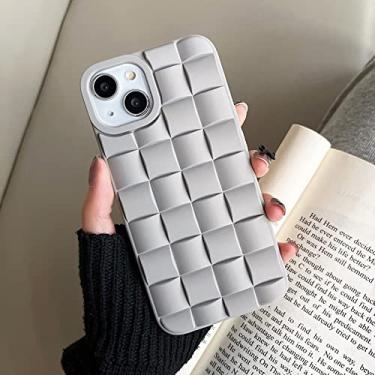 Imagem de Capa de celular TPU xadrez tridimensional para iPhone 14 13 Pro Max Xr Personality Case, T4, Para iPhone 13