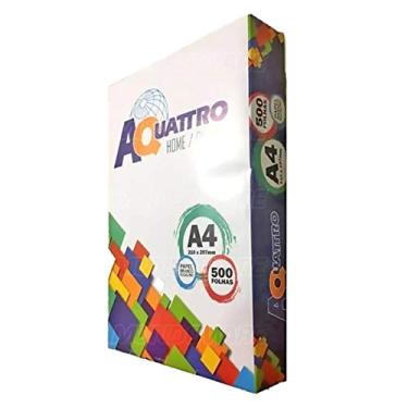 Imagem de Papel A4 Sulfite 210mm x 297mm 75g Aquattro Resma com 500 folhas