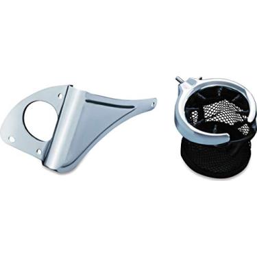 Imagem de Kuryakyn Acessório de motocicleta 1692: Suporte de bebida/copo do passageiro com cesta de malha para motocicletas Harley-Davidson Touring 2014-19, lado direito, cromado