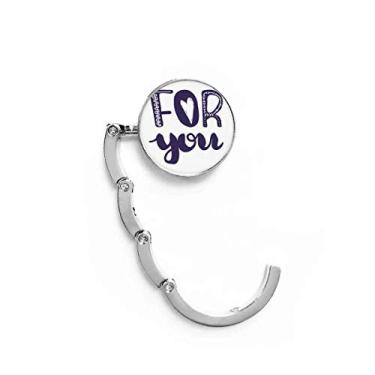 Imagem de Gancho de mesa com citação fofa para escrever à mão, gancho decorativo, fecho dobrável