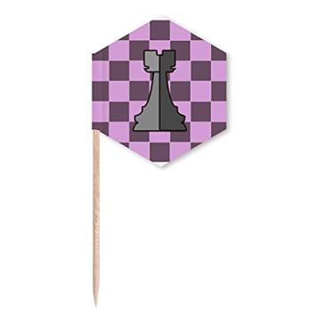 Imagem de Tabuleiro de xadrez, palitos de palito, palitos de cupcake, festa comemoração