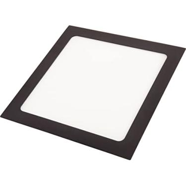 Imagem de Painel Plafon LED Quadrado Embutir Preta Tramontina - Branca Fria 6500K - 24W