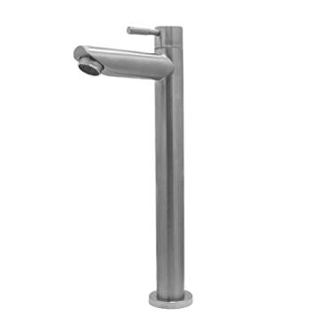 Imagem de Torneira Lavatório Banheiro Escovada Mesa Alta Luxo 1/4 V