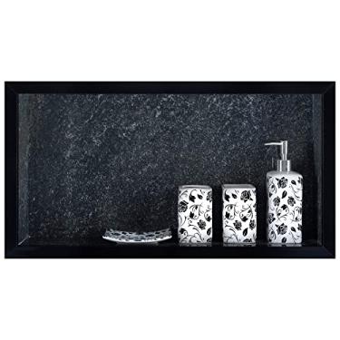 Imagem de Nicho Em Porcelanato Polido P/Banheiro (Preto/Via Lactea) 61 x 31 x 11 cm