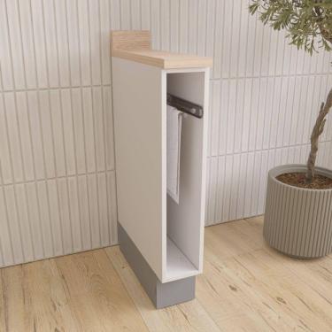 Imagem de Balcão Toalheiro 15cm Arizona CabeCasa MadeiraMadeira Branco/Cinza