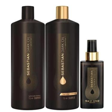 Imagem de Sebastian Dark Oil Shampoo 1L + Cond 1L + Oleo Dark Oil 95ml - Sebasti