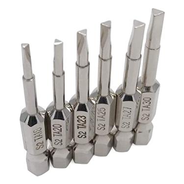 Imagem de It Works Great Conjunto de pontas de chave de fenda triangular, cabeça de parafuso, 5 cm de comprimento, haste sextavada de 1/10.2 cm, aço de liga S2, conjunto de pontas magnéticas, pacote de TA18,