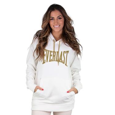 Imagem de Moletom Everlast Feminino Off White e Dourado
