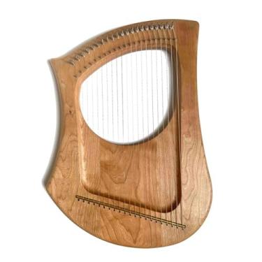 Imagem de Harpa de madeira maciça com 21 cordas, altura do instrumento musical para adultos, harpa, harpa, harpa, tamanho completo