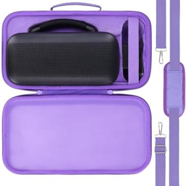Imagem de Capa protetora rígida para alto-falante portátil Bose SoundLink Max, capa de viagem portátil de substituição com alça de ombro e alça (capa roxa) - co2CREA