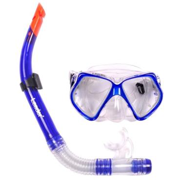 Imagem de Kit Máscara + Snorkel de mergulho, Azul