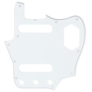 Imagem de Musiclily Pro 10 Furos 65 60s Escudo Estilo Vintage Pickguard para Guitarra Jaguar Americana,3 Camadas Pergaminho