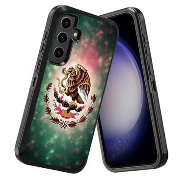 Imagem de DEHJYYIJUY Capa para Samsung Galaxy S24, à prova de choque à prova de poeira/queda, 3 camadas, resistente, capa protetora robusta para Samsung Galaxy S24 5G (6,2 polegadas, 2024), totem asteca maia