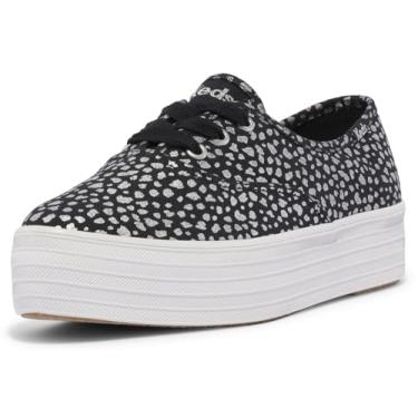Imagem de Keds Tênis feminino Point com cadarço, Mini bolinhas de lona preto/prata, 9